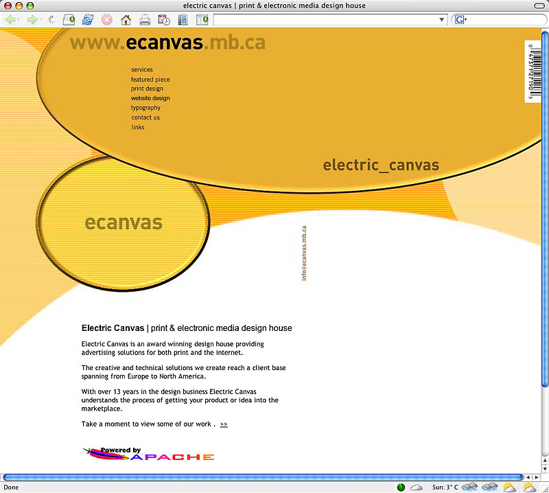 Electric Canvas - Home Page, Large Image